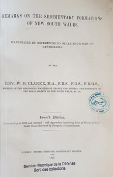REMARKS ON THE SEDIMENTARY FORMATIONS OF NEW SOUTH WALES. CLARKE