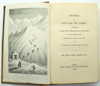 Journal of a voyage to Peru: a passage across the Cordillera of the Andes, in the winter of 1827, performed on foot in the snow; and a journey across the Pampas