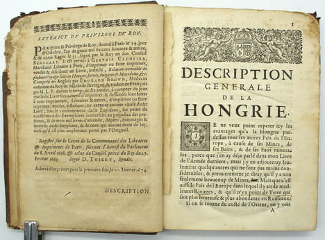 Relation de plusieurs voyages faits en Hongrie, Servie, Bulgarie, Macedoine, Thesalie, Austriche, Styrie, Carinthie, Carniole et Friuli. Enrichie de ...