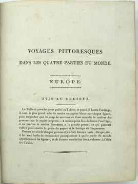Voyages pittoresques dans les quatre parties du monde, ou troisième édition de l’Encyclopédie des voyages, Contenant les Costumes des principaux ...