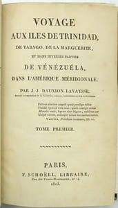 Voyage aux îles de Trinidad, de Tabago, de la Marguerite et dans diverses parties de Vénézuéla, dans l'Amérique méridionale.

