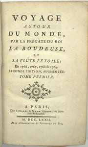 Voyage autour du Monde par la frégate du Roi « La Boudeuse » et la Flûte « l’Étoile » en 1766,1767,1768,1769.