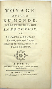 Voyage autour du Monde par la frégate du Roi « La Boudeuse » et la Flûte « l’Étoile » en 1766,1767,1768,1769.