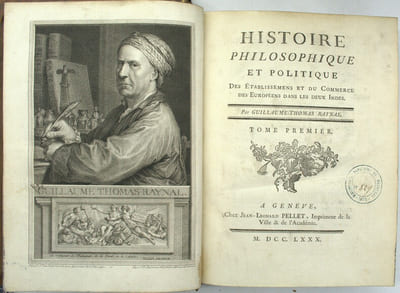 Histoire philosophique et politique des établissements et du commerce des Européens dans les deux Indes & Atlas de toutes les parties connues du globe terrestre, dressé pour l'histoire Philosophique et Politique des Établissements et du Commerce des Européens dans les deux Indes.
