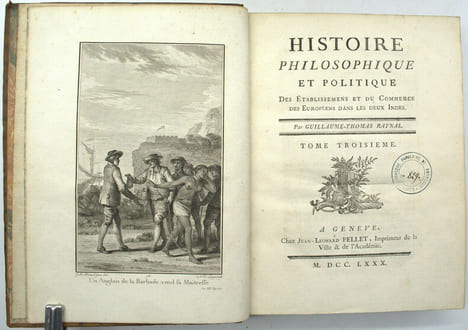 Histoire philosophique et politique des établissements et du commerce des Européens dans les deux Indes & Atlas de toutes les parties connues du globe ...