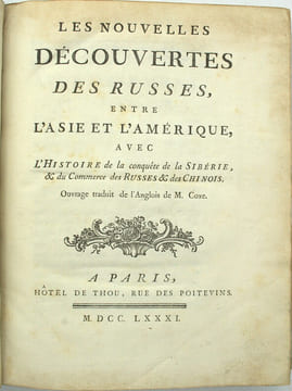 Les Nouvelles découvertes des Russes, entre l’Asie et l’Amérique, avec l’histoire de la conquête de la Sibérie, & du commerce des Russes & des ...