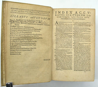 Lampas, Sive fax artium liberalium. Hoc est, Thesaurus criticus, in quo infinitis locis theologorum, jurisconsultorum, medicorum, philosophorum, oratorum, historicorum, poetarum, grammaticorum, scripta supplentur, corriguntur, illustrantur, notantur. Ex otiosa Bibliothecarum custodia erutus, & foras prodire jussus, a Iano Grutero. Cum indice & locurum & memorabilium. 1602-1634.
