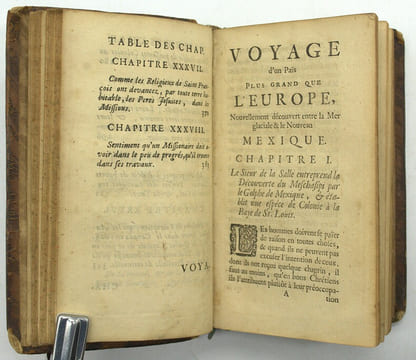 Nouveau Voyage d'un Pais plus grand que l'Europe Avec les réflections des entreprises du Sieur de la Salle, …&c. Enrichi de la Carte, de figures ...