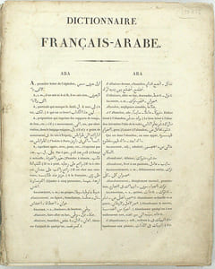 Dictionnaire Français-Arabe.
