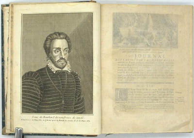 Mémoires de Condé ou recueil pour servir à l'histoire de France (...) augmenté d'un grand nombre de pièces curieuses qui n'ont jamais été imprimées et enrichie de notes historiques et critiques (...)avec portraits et deux plans de la bataille de Dreux.
