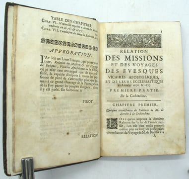 Relation des Missions et des Voyages des Évesques Vicaires Apostoliques, et de leurs Ecclesiastiques ès Années 1676 & 1677.
. FERMANEL de FAVERY ...
