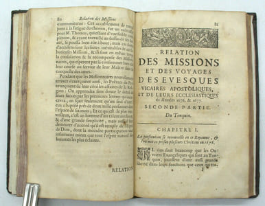 Relation des Missions et des Voyages des Évesques Vicaires Apostoliques, et de leurs Ecclesiastiques ès Années 1676 & 1677.

