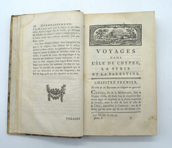 VOYAGES DANS L'ISLE DE CHYPRE, LA SYRIE ET LA PALESTINE, avec l'histoire générale du Levant. 

