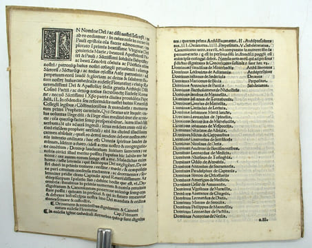 Tabula Constitutionum Capituli Florentini . DUOMO di FIRENZE, Florentinae Constitutiones
