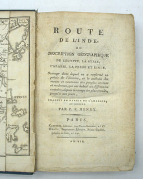 Route de l'Inde ou Description géographique de l'Egypte, la Syrie, l'Arabie, la Perse et l'Inde ; ouvrage dans lequel on a renfermé un précis de ...