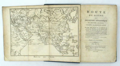 Route de l'Inde ou Description géographique de l'Egypte, la Syrie, l'Arabie, la Perse et l'Inde ; ouvrage dans lequel on a renfermé un précis de l'histoire, et le tableau des mœurs et coutumes des peuples anciens et modernes, qui ont habité ces différentes contrées, depuis les temps les plus reculés jusqu'à nos jours ; traduit en partie de l'anglais et rédigé par P. F. Henry.
