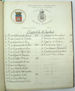 Rapports du Conseil municipal de Paris déposés par Maurice Engelhardt entre 1877 et 1881 
