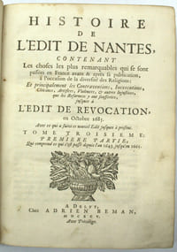 Histoire de l’Edit de Nantes, contenant les choses les plus re-marquables qui se sont passées en France avant & après sa publication, à l’occasion de la diversité des Religions : Et principalement les Contraventions, Inexecutions, Chicanes, Ar-tifices, Violences, & autres Injustices, que les Reformez se plaignent d'y avoir souffertes, jusques à l'Edit de revocation en Octobre 1685. Avec ce qui asuivi ce nouvel Edit jusques à present.