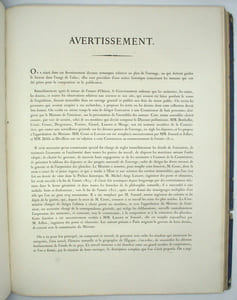 Description de l'Egypte. Ou Recueil des observations et des recherches qui ont été faites en Egypte pendant l’expédition de l’armée française. PRÉFACE & EXPLICATION des Planches des volumes ANTIQUITÉS seul.