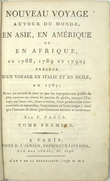 Nouveau Voyage Autour du Monde, en Asie, en Amérique et Afrique en 1788, 1789 et 1790, précédé d'un voyage en Italie et en Sicile en 1787 : avec un ...