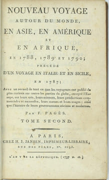 Nouveau Voyage Autour du Monde, en Asie, en Amérique et Afrique en 1788, 1789 et 1790, précédé d'un voyage en Italie et en Sicile en 1787 : avec un ...