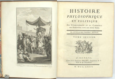 Histoire philosophique et politique des établissements et du commerce des Européens dans les deux Indes.

