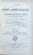 COURS DE DROIT ADMINISTRATIF ET DE LÉGISLATION FRANÇAISE DES FINANCES avec introduction de droit constitutionnel et les Principes du Droit Public, 7e édition.
 par DUCROCQ (Théophile)
