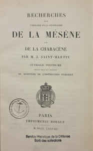 RECHERCHES SUR L'HISTOIRE ET LA GEOGRAPHIE DE LA MESENE ET DE LA CHARACENE