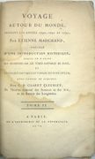 Voyage autour du monde, pendant les années 1790, 1791, et 1792, précédé d’une introduction historique ; auquel on a joint des recherches sur les terres australes de Drake, et un examen critique du voyage de Roggeween…..
 par MARCHAND (Étienne). FLEURIEU (Ch. Claret de, éditeur)
 - Image 3