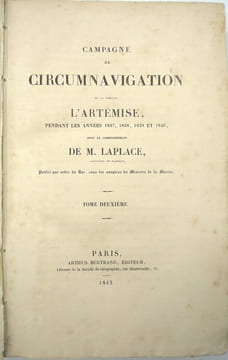 Campagne de circumnavigation de la frégate l’Artémise pendant les années 1837-1840, TOME 2 seul
. LAPLACE (Cyrille)
