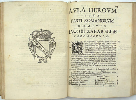 Aula heroum sive fasti Romanorum ab urbe condita usque ad Ann. Dom. 1674. In quibus omnes Romanæ historiæ continentur: hic enim Romanorum reges, ...