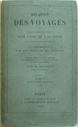 Relation des voyages faits par les Arabes et les Persans dans l'Inde et à la Chine dans le IXe siècle de l'ère chrétienne, texte arabe imprimé en 1811 par les soins de feu Langlès, avec des corrections et des additions et accompagné d’une traduction française et d’éclaircissements par M. Reinaud, membre de l’institut. par REINAUD (Joseph Toussaint, traducteur), Abu Zayd AL-HASAN al-SIRAFI, Sulayman al-Tajir
 - Image 2