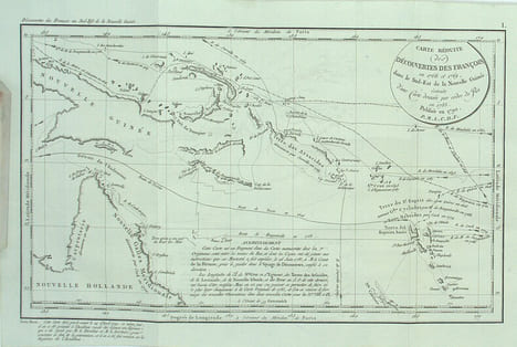Découvertes des François, en 1768 et 1769, dans le Sud-Est de la Nouvelle Guinée.
. FLEURIEU (Charles-Pierre Claret de)