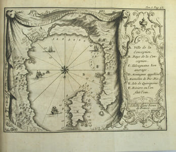 Nouveau Voyage au tour du monde. […] Enrichi de plusieurs Plans, Vûës & Perspectives des principales Villes & Ports du Pérou, Chily, Bresil, & de la Chine. Avec Une Description de l'Empire de la Chine beaucoup plus ample & plus circonstanciée que celles qui ont paru jusqu'à present, où il est traité des Mœurs, Religion, Politique, éducation & commerce des Peuples de cet Empire. 
