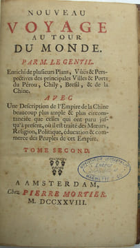 Nouveau Voyage au tour du monde. […] Enrichi de plusieurs Plans, Vûës & Perspectives des principales Villes & Ports du Pérou, Chily, Bresil, & de la ...
