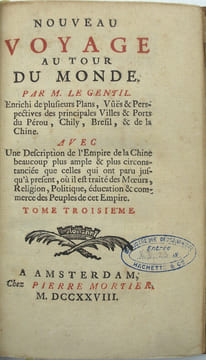 Nouveau Voyage au tour du monde. […] Enrichi de plusieurs Plans, Vûës & Perspectives des principales Villes & Ports du Pérou, Chily, Bresil, & de la ...