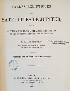 TABLES ECLIPTIQUES DES SATELLITES DE JUPITER. DAMOISEAU