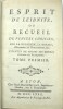 Esprit de Leibniz, ou recueil de pensées choisies….
. LEIBNIZ (Gottfried Wilhelm), EMERY (Jacques André, Éditeur)
