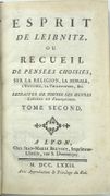 Esprit de Leibniz, ou recueil de pensées choisies….
 par LEIBNIZ (Gottfried Wilhelm), EMERY (Jacques André, Éditeur)
 - Image 3