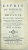 Esprit de Leibniz, ou recueil de pensées choisies….
. LEIBNIZ (Gottfried Wilhelm), EMERY (Jacques André, Éditeur)
