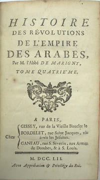 L’Histoire des révolutions de l’empire des Arabes
. MARIGNY (abbé François Augier de)