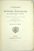Catalogue des monnaies musulmanes de la Bibliothèque nationale. Espagne et Afrique.
 par LAVOIX (Henri). 
 - Image 2