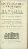 Dictionnaire historique, ou Mémoires critiques et littéraires, concernant la vie et les ouvrages de divers personnages distingués, particulièrement ...