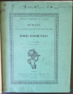 MEMOIRE SUR LA DETERMINATION DES DISTANCES POLAIRES DES ETOILES FONDAMENTALES