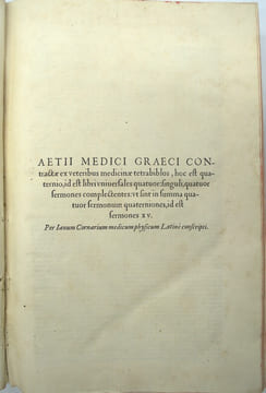 Medicae artis principes post Hippocratem & Galenum
. ESTIENNE (Henri, éditeur), AËTIUS D’AMIDA, PHILARETUS, THEOPHILUS, JEAN ACTUARIUS, NICOLAUS ...