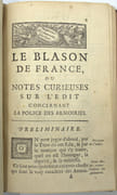 Histoire des deux conquerans tartares qui ont subjugué la Chine, suivi de ; Histoire du Sevagi et de son successeur, nouveaux conquerans dans les Indes suivi de ; Le Blason de France, ou Notes curieuses sur l'édit concernant la police des armoiries
 par ORLÉANS (Pierre-Joseph d'). 
 - Image 4