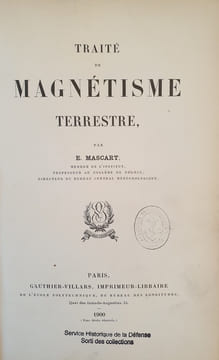 TRAITE DE MAGNETISME TERRESTRE. MASCART