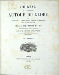 Journal de la navigation autour du globe de la frégate La Thétis et de la corvette L'Espérance pendant les années 1824, 1825 et 1826. Publié par ordre du Roi sous les auspices du Département de la Marine. Tome 1 Seul

