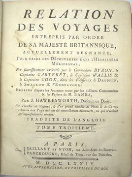 Relation Des Voyages Entrepris […] Pour Faire Des Découvertes Dans L’hémisphère Méridional, et successivement exécutés par le Commodore Byron, le ...