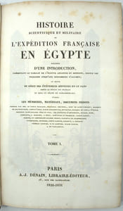 Histoire scientifique et militaire de l’expédition française en Égypte. Publication collective dirigée par Louis Reybaud. 
